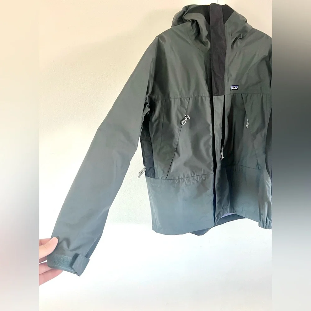 Patagonia Vintage 90s Stretch Triolet‎ Jacket Gray Nylon Waterproof Size Small